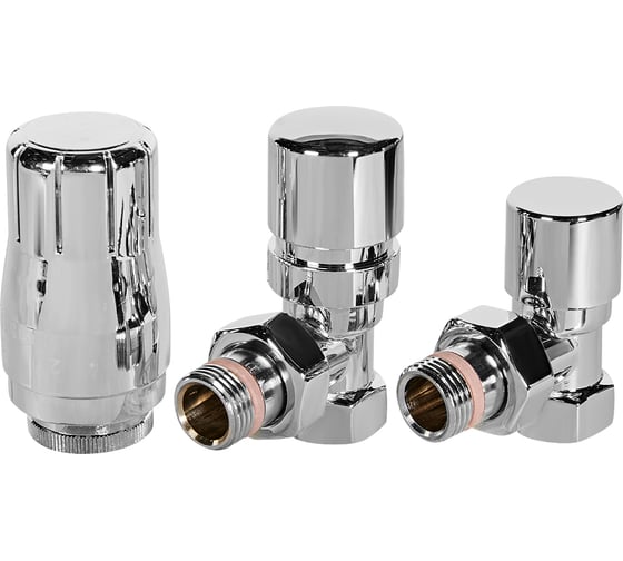 Изображение товара Комплект клапанов термостатических STOUT SVTDK-0002-000015C Design хром, уг RG009436799516