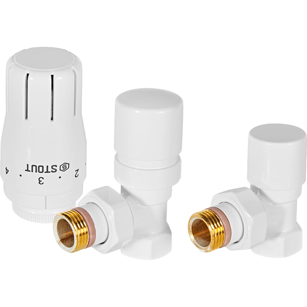 Изображение товара Комплект клапанов термостатических STOUT SVTDK-0002-000015W Design белый, у RG009436799CP7