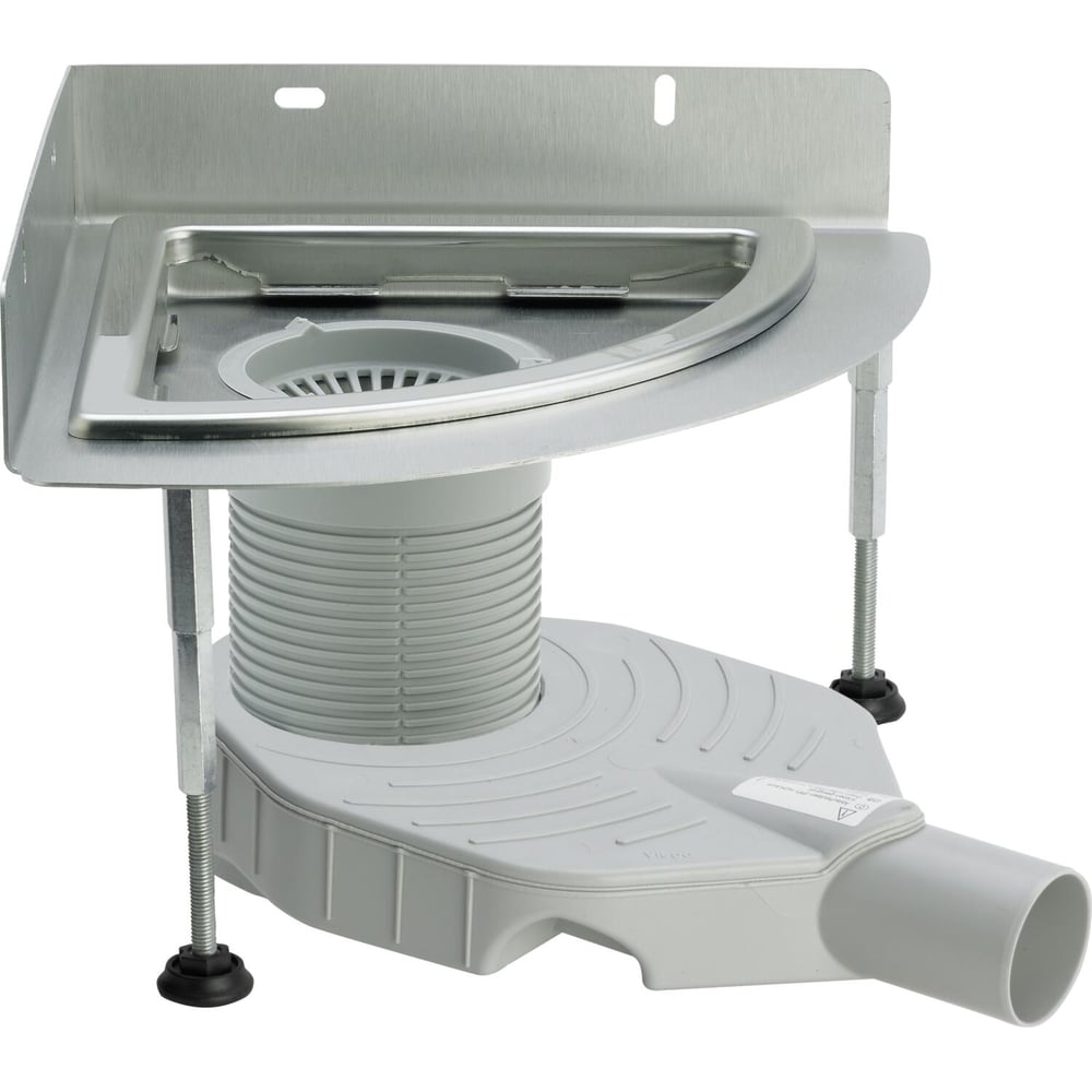 Изображение товара Регулируемый угловой трап для душа Viega Advantix 40-50 мм с нержавеющей сталью