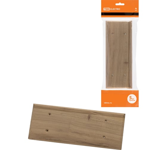 Изображение товара Универсальная деревянная накладка на бревно TDM ELECTRIC НБУ 1Пх3 240 мм, под покраску SQ1821-0319
