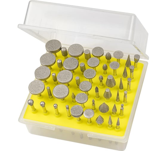 Изображение товара Набор алмазных фрез для гравера DLT 50 насадок различной формы 1964