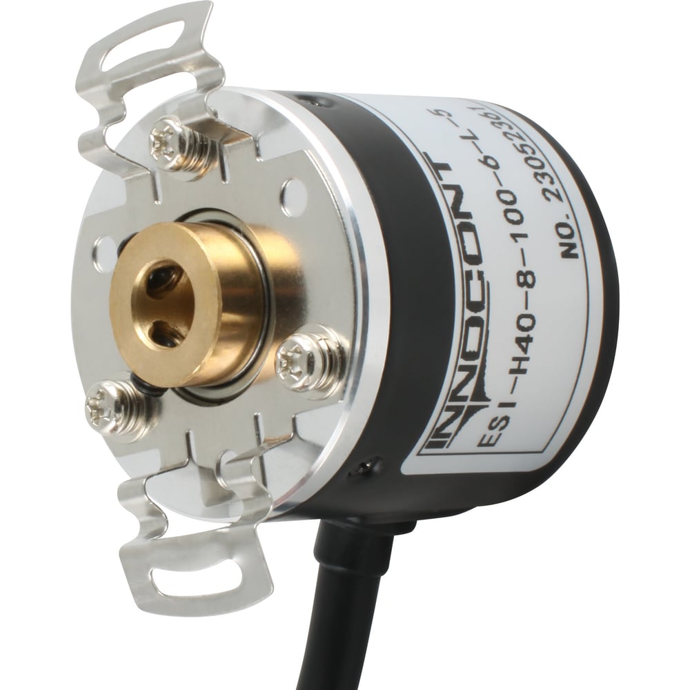 Инкрементальный энкодер INNOCONT D=40мм, полый вал 8мм, 2048 имп/об, 24VDC, выход HTL, IP54, -20…+80C, радиа ESI-H40-8-2048-3-T-24