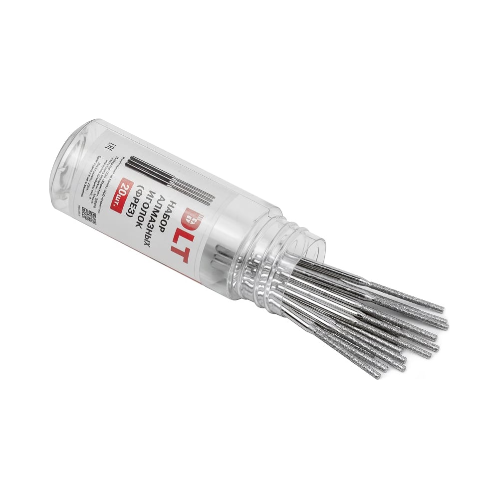 Изображение товара Набор алмазных фрез DLT 1.6мм 20шт для гравера