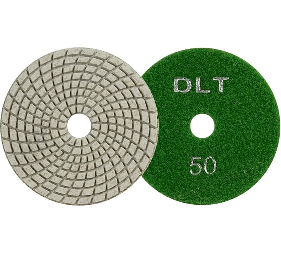 Изображение товара Круг алмазный гибкий шлифовальный DLT №1, O100мм, зернистость 50, для сухой и мокрой шлифовки АГШК 0644