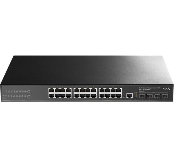 Изображение товара Управляемый коммутатор Cudy GS5024S4 3-го уровня с 24 гигабитными портами и 4 портами SFP+ 10000152550