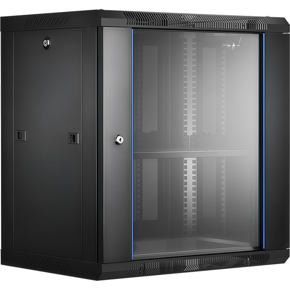 Изображение товара Настенный серверный шкаф ANDELI SPL11-04 12U с стеклянной дверью