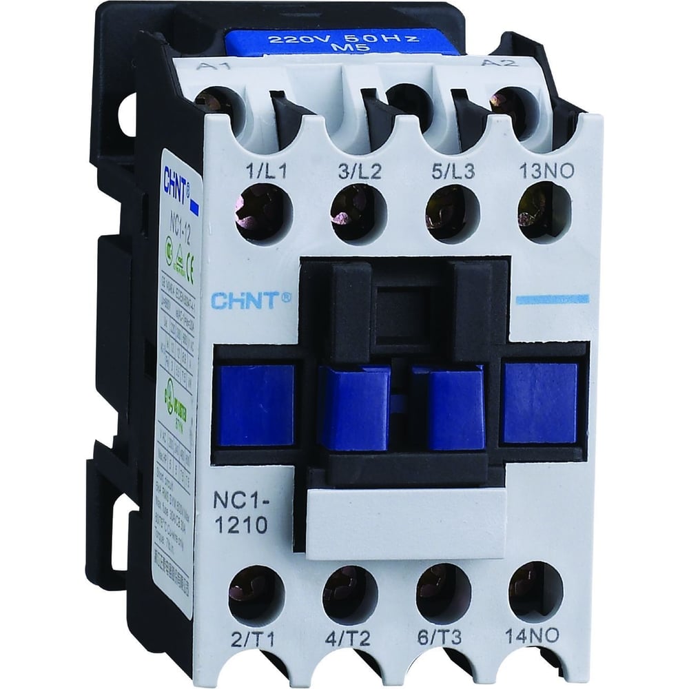 Изображение товара Контактор CHINT NC1-1210 12А 36В/АС3 1НО 50Гц (R) 221367