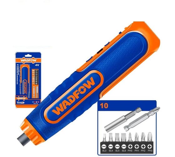 Изображение товара Отвертка аккумуляторная WADFOW 4В, 5 Нм, 1/4 Type-C 10/20 WCV4435