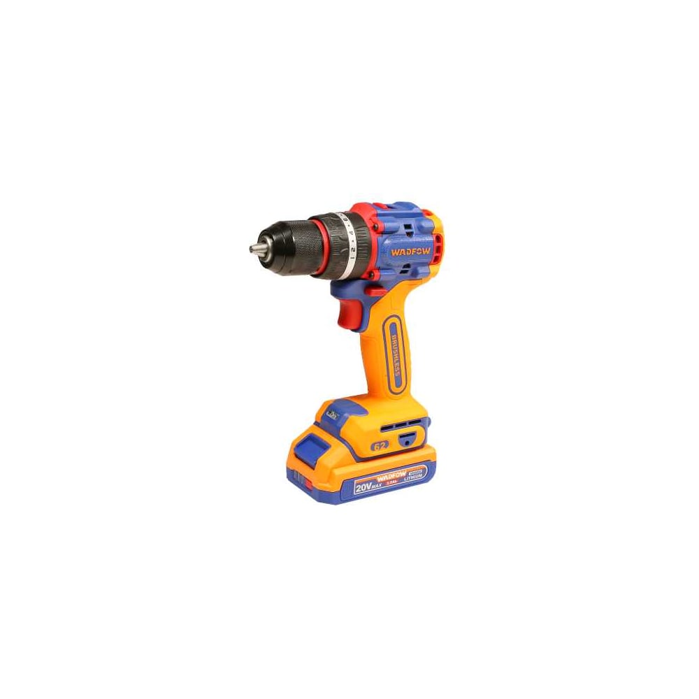 Изображение товара Аккумуляторный шуруповерт WADFOW 20В 62Нм, ударный, бесщеточный