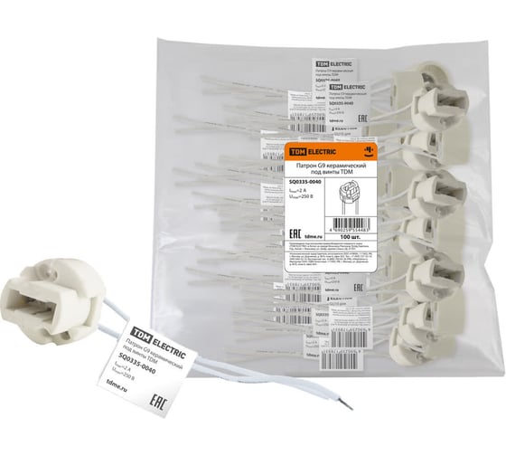 Изображение товара Патрон TDM ELECTRIC G9 керамический под винты SQ0335-0040