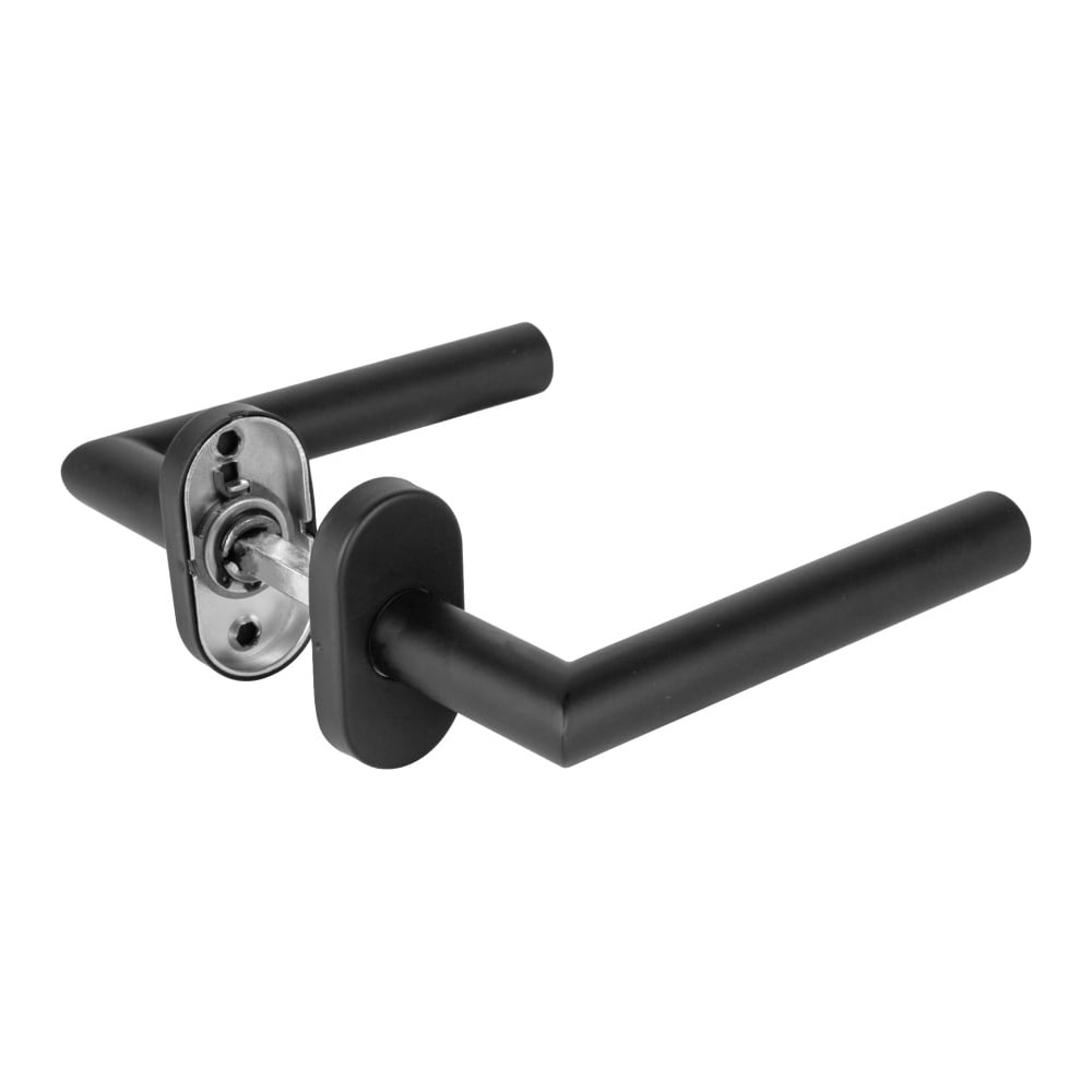 Изображение товара Ручка раздельная Fuaro R.DSS201-0204P/19 (DSS-0204P/19) INOX 201 BLACK (овальное основание) 60355