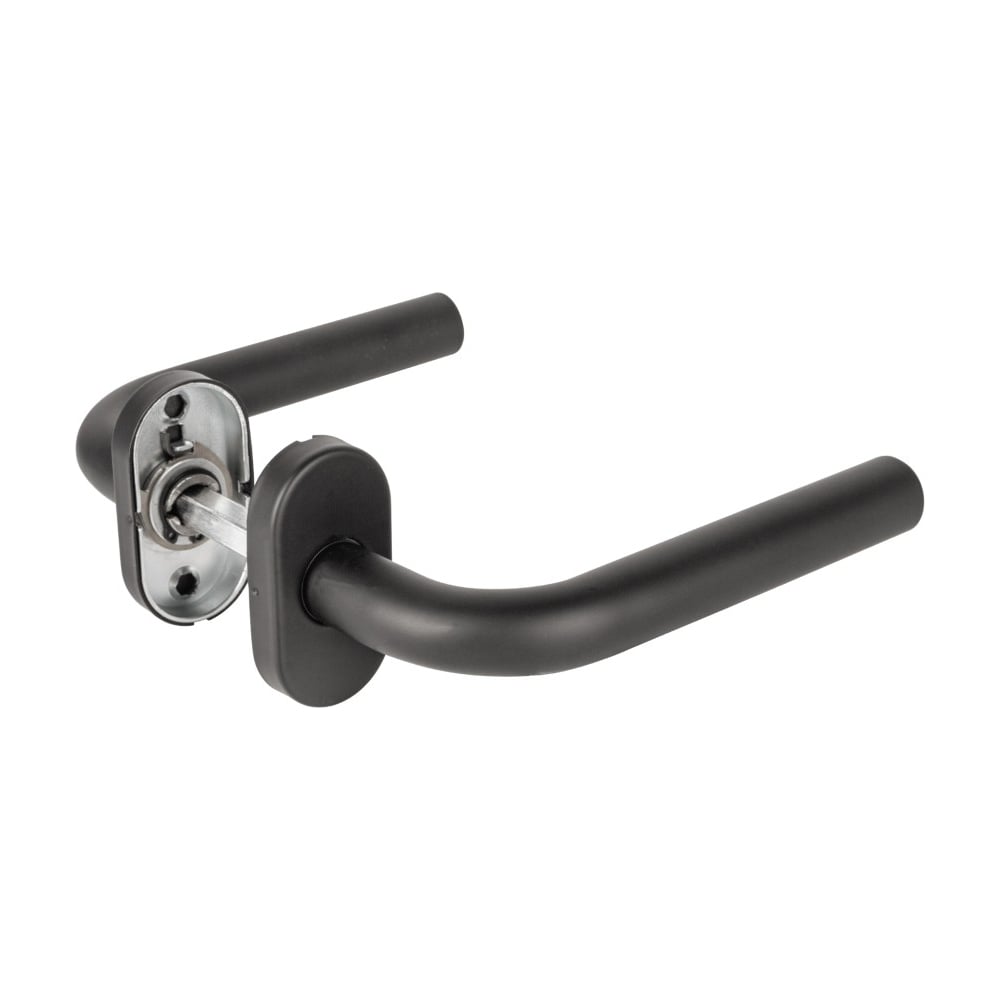 Изображение товара Ручка раздельная Fuaro R.DSS201-0201P/19 INOX 201 BLACK (овальное основание) 60351