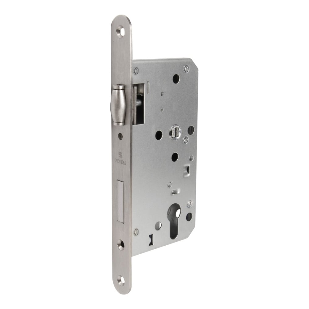 Изображение товара Врезной замок Fuaro DD.INOX/C-55.72/R с роликовой защелкой для деревянных дверей
