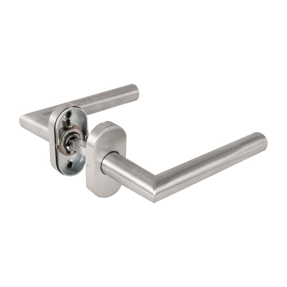 Изображение товара Ручка раздельная Fuaro INOX овальная серого цвета для дверей