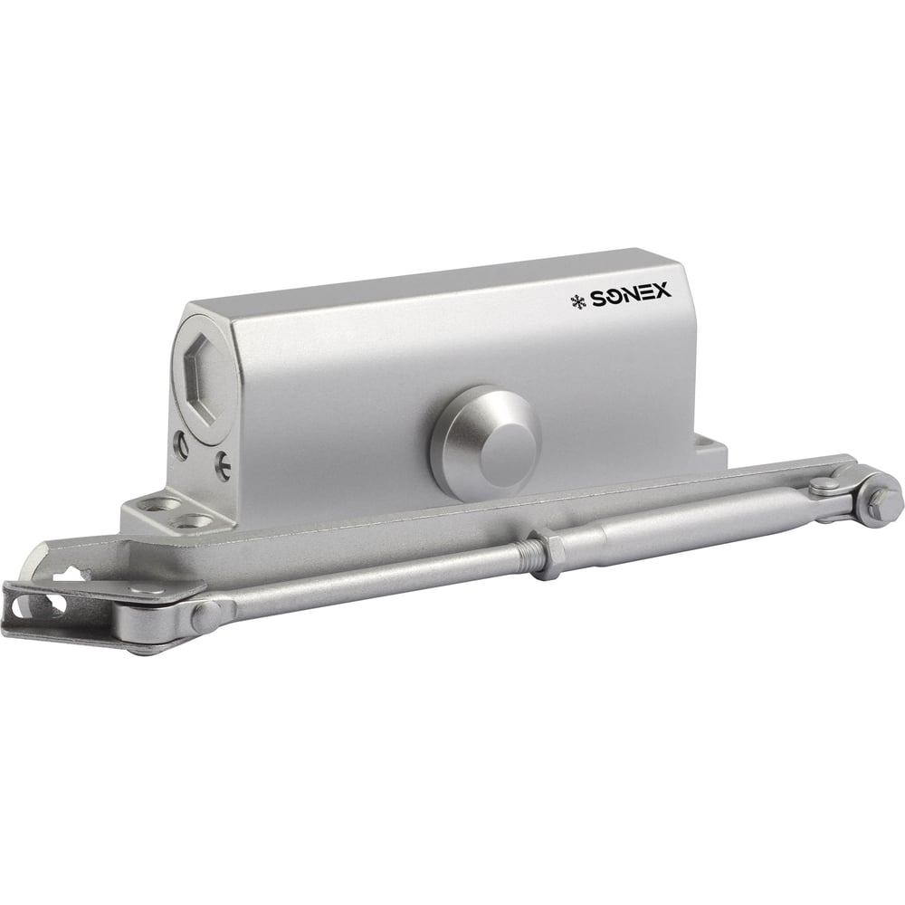 Изображение товара Доводчик SNX SONEX DS-170 (от 120 до 170 кг) морозостойкий серебро 20357 Изображение товара Доводчик SNX SONEX DS-170 (от 120 до 170 кг) морозостойкий серебро 20357