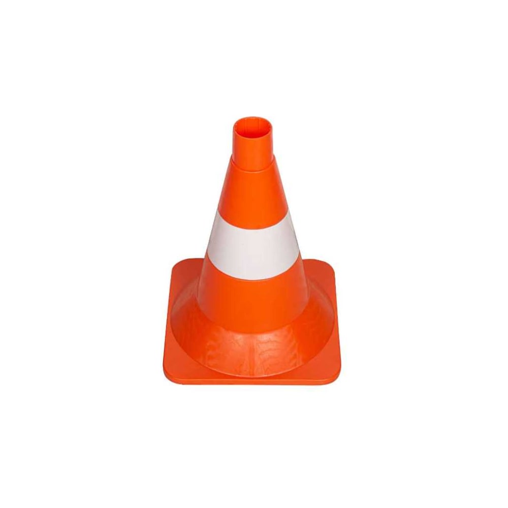Изображение товара Конус дорожный ТЕХНОЛОГИЯ КС-1.4 320 мм мягкий, 1 белая полоса (квадратное основание) (Ц) 00-00010140