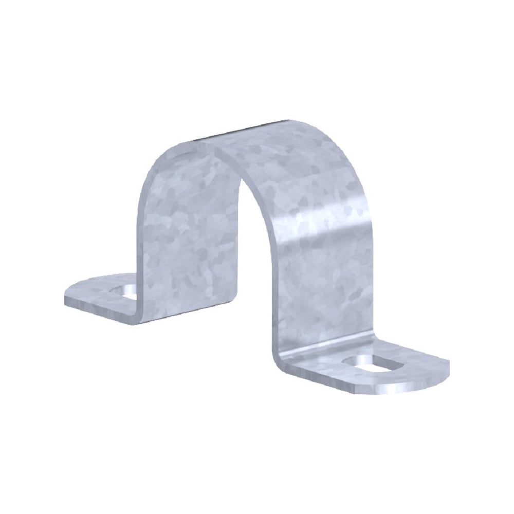 Изображение товара Двухлапковая оцинкованная скоба PRO-montag.ru 25-26 мм для кабелей