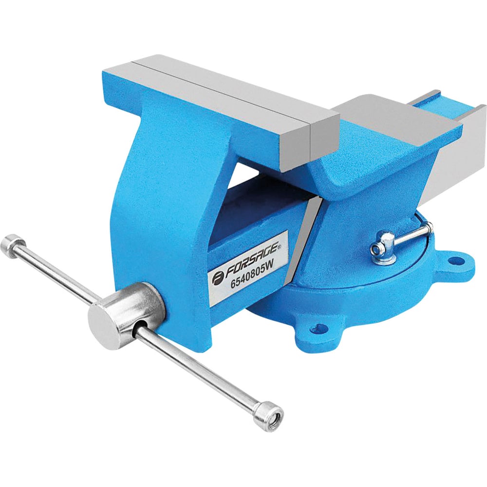 Изображение товара Поворотные слесарные стальные тиски Forsage F-6540805W с наковальней