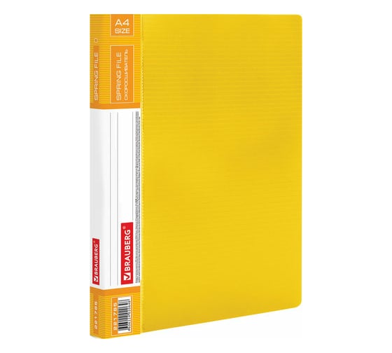 Изображение товара Папка BRAUBERG Contract с металлическим скоросшивателем и внутренним карманом, желтая, до 100 листов 221785