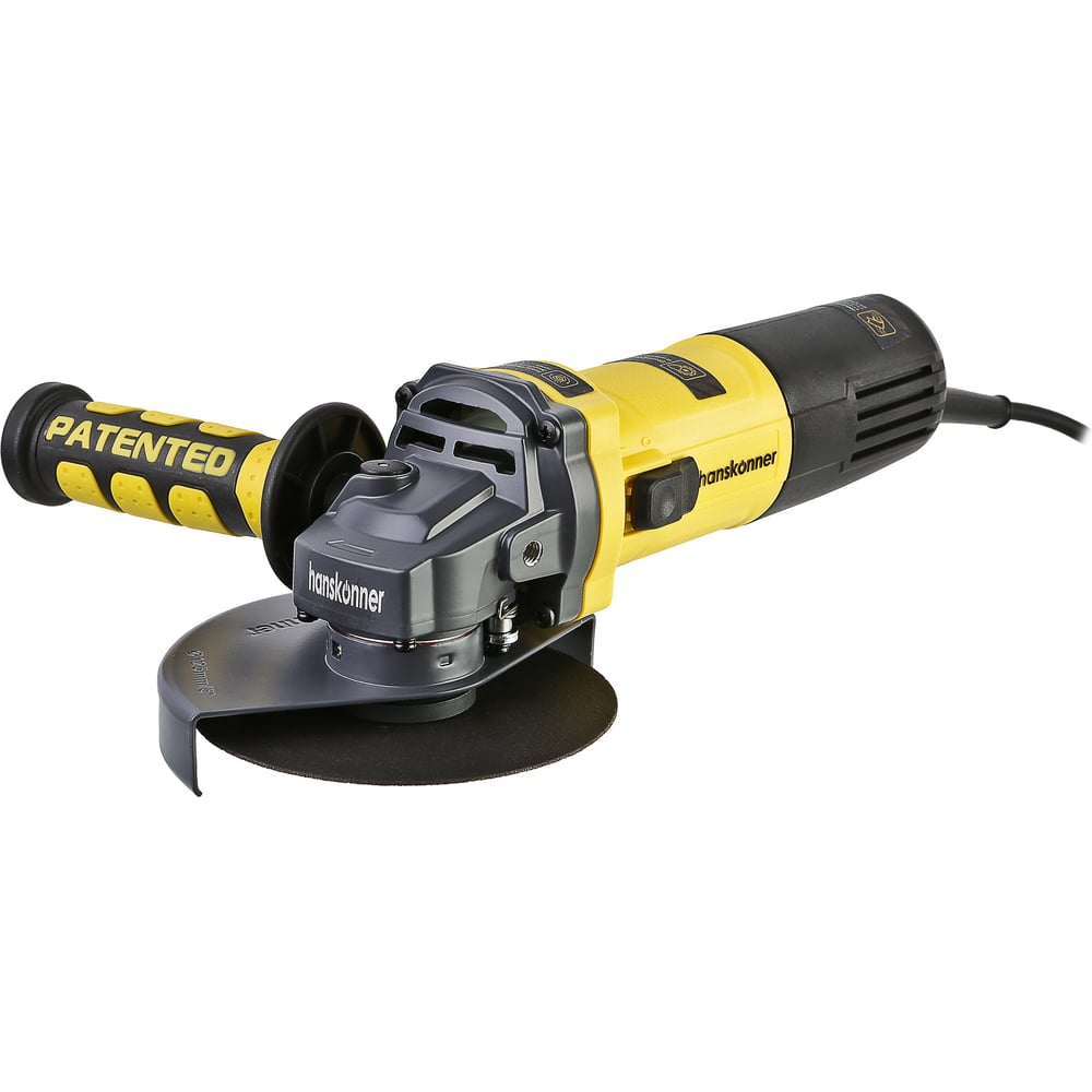 Изображение товара УШМ , 125мм, 1100Вт, 10000 об/мин, суперфланец, быстрозаж.кожух Hanskonner HAG1011