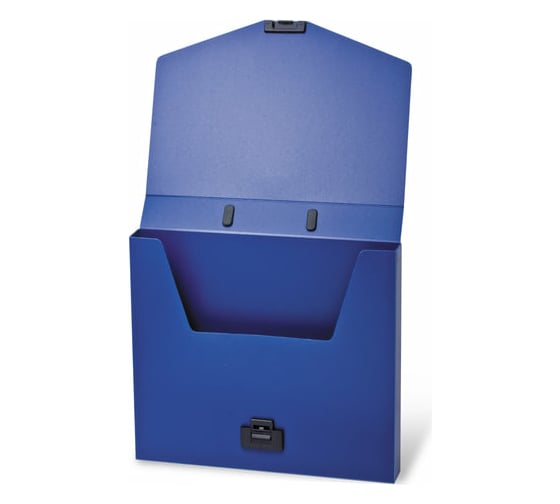 Изображение товара Пластиковый портфель BRAUBERG Energy А4 330х256х32 мм, без отделений, синий 222082