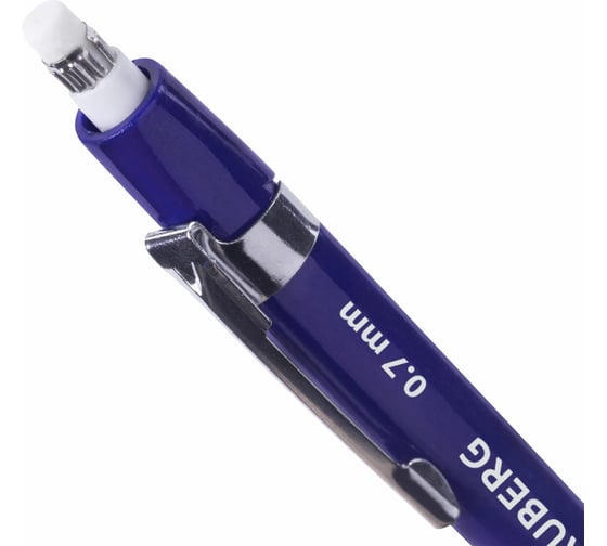 Изображение товара Трёхгранный механический карандаш BRAUBERG синий корпус + грифели HB, 0,7 мм, набор 12 шт 180494