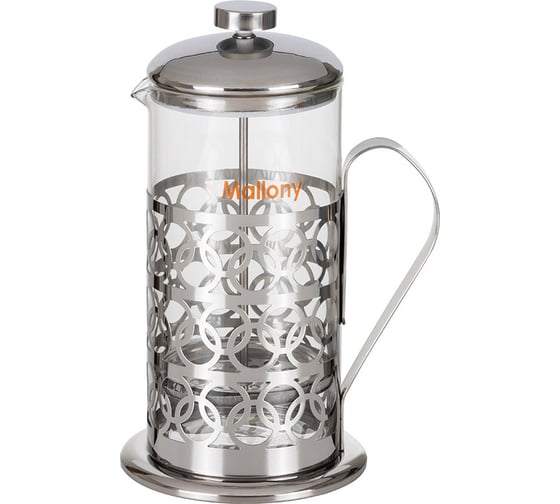 Изображение товара Чайник/кофейник Mallony кофе-пресс Olimpia T046-1000ML сталь 950093