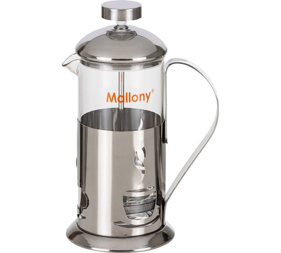 Изображение товара Чайник/кофейник Mallony кофе-пресс 350 мл стеклянный в корпусе из нержавеющей стали ALITO 950149
