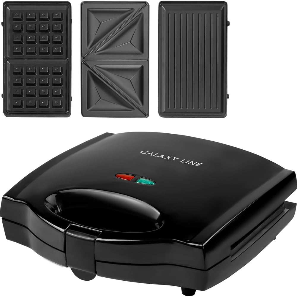 Изображение товара Сэндвич-тостер Galaxy GL 2959 800 Вт двухсекционный черный