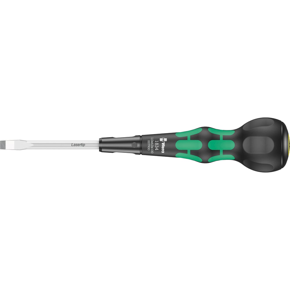 Изображение товара Плоская отвёртка WERA Kraftform SL 6 мм с прямой ручкой 100 мм