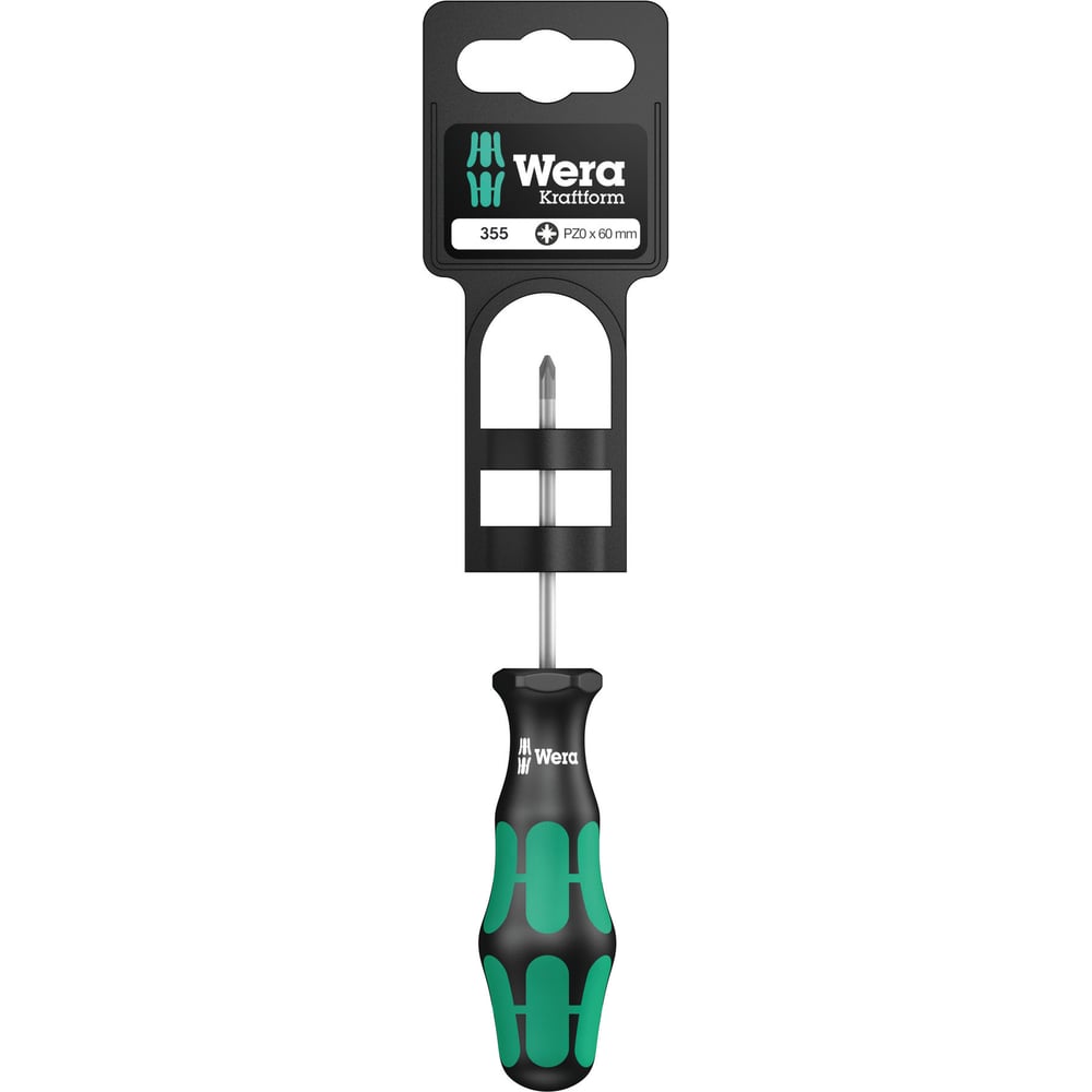 Изображение товара Отвёртка крестовая WERA 355 PZ SB PZ 0 x 60 мм WE-100055