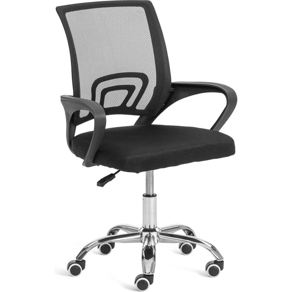 Изображение товара Кресло Tetchair БМ-520М/BM-520M ткань/хром, черный, 47х48х84-94 см 26041