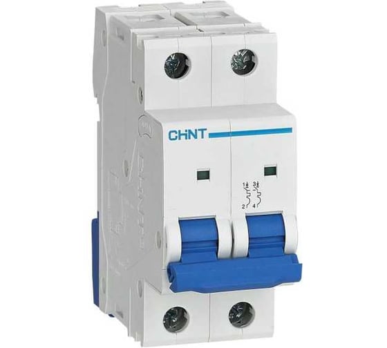 Изображение товара Автоматический выключатель CHINT NB1-63H 2P 6А 10кА х-ка D (R) 179849
