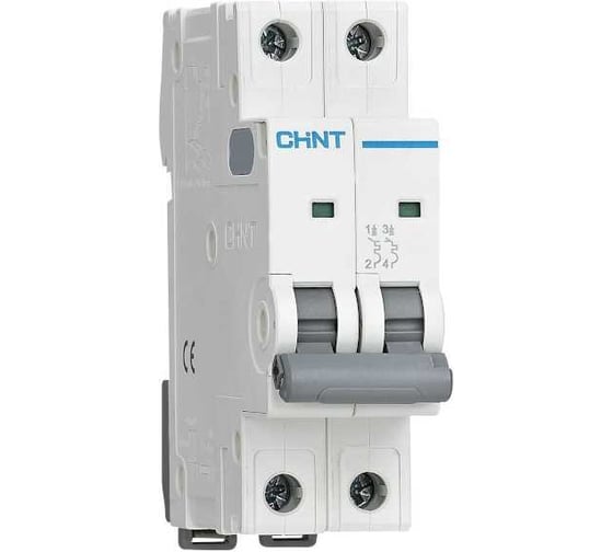 Изображение товара Автоматический выключатель CHINT NB8-40J 2P 20А 6кА х-ка B (R) (упаковка 8 шт) 320679