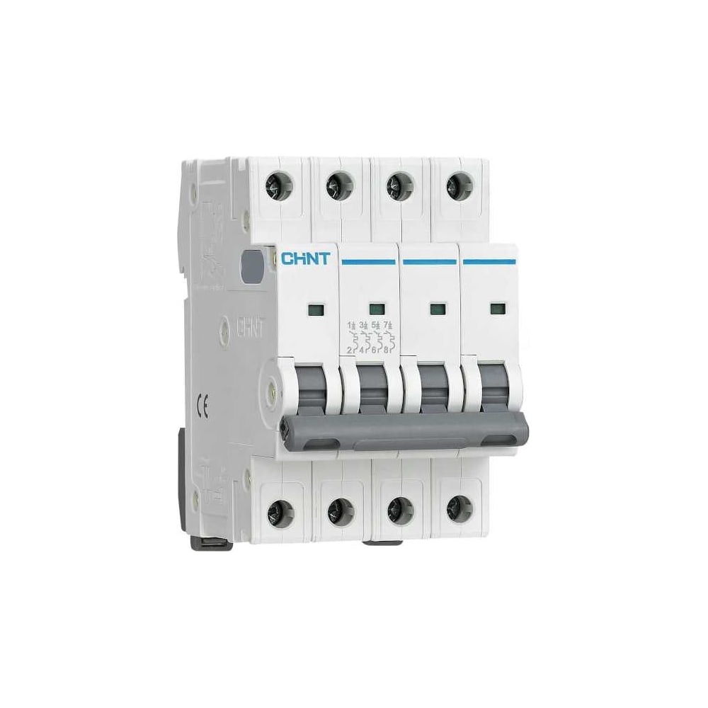 Изображение товара Автоматический выключатель CHINT NB8-63M 4P 40А 10кА х-ка L без теплового расцепителя (R) (упаковка 3 шт) 320859