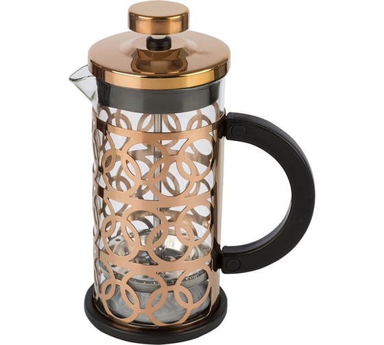 Изображение товара Чайник/кофейник Mallony кофе-пресс 350 мл стеклянный в корпусе из нержавеющей стали BRONZO 950153