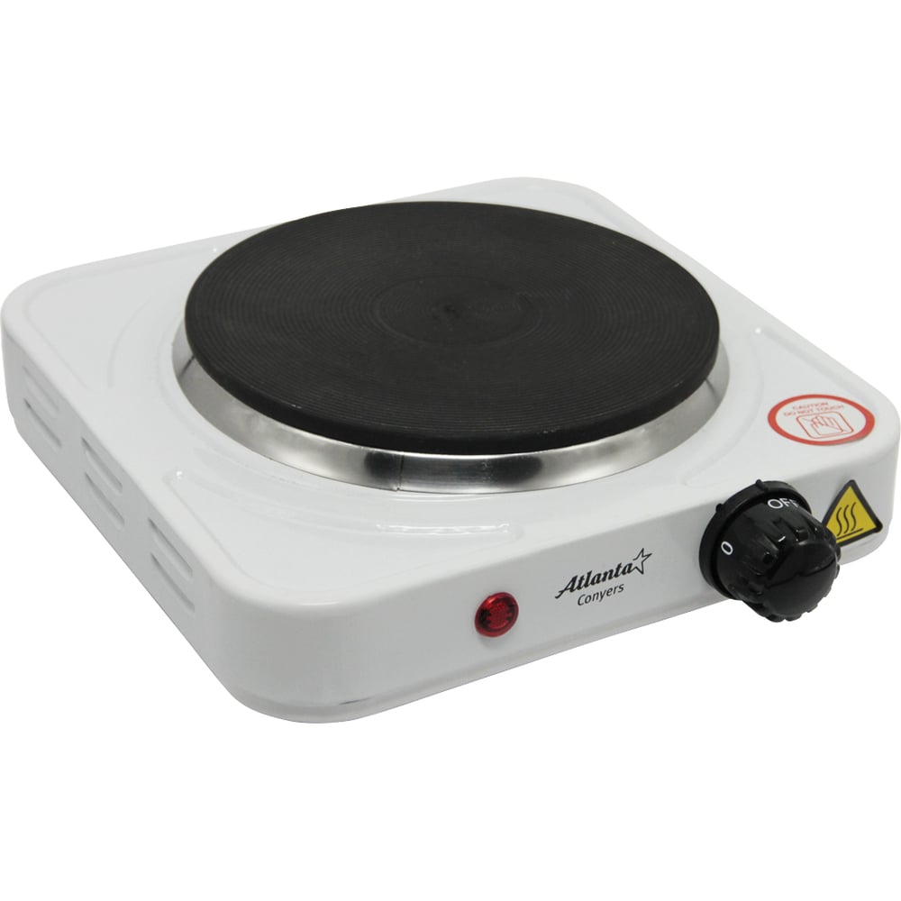 Изображение товара Одноконфорочная электроплитка Atlanta ATH-1735 белый compact и надежная