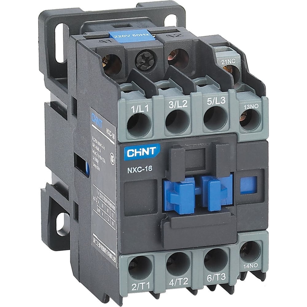 Изображение товара Контактор CHINT NXC-18 3P 18A AC24B (50Гц) 1НО+1НЗ (R) 836899
