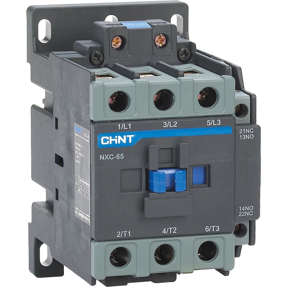 Изображение товара Контактор CHINT NXC-65 3P 65A AC110B (50/60Гц) 1НО+1НЗ (R) 938041