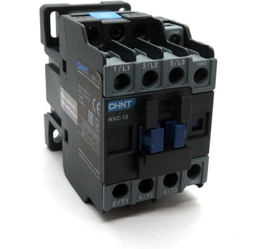 Изображение товара Контактор CHINT NXC-12 3P 12A AC48B (50/60Гц) 1НО+1НЗ (R) 925499
