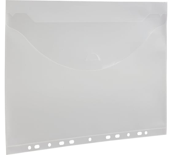 Изображение товара Папка-конверт BRAUBERG с перфорацией А4, комплект 10 шт, до 50 листов, прозрачная 227312