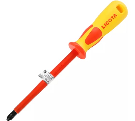 Изображение товара Отвертка изолированная Licota VDE 1000V PZ3, 150 мм ASD-931503