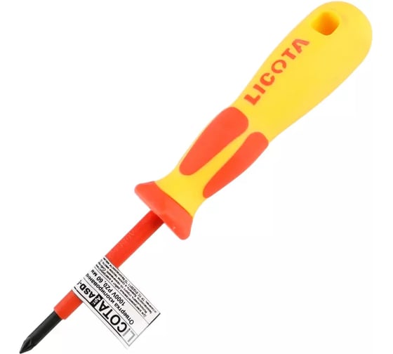Изображение товара Отвертка изолированная Licota VDE 1000V PZ0, 60 мм ASD-930600