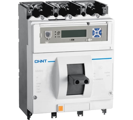 Изображение товара Автоматический выключатель CHINT NM8N-1600H EM 3P 1250А 100кА с электронным расцепителем, LCD (R) 263148