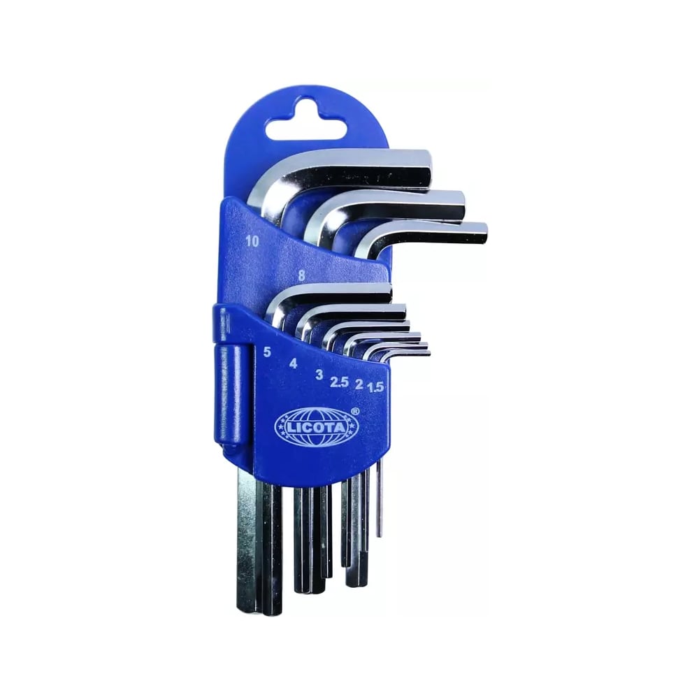 Изображение товара Профессиональный набор шестигранных ключей Licota 9 предметов 1.5-10 мм