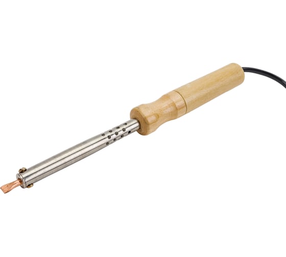 Изображение товара Паяльник ОНЛАЙТ OSE-Pes01-60W-CP дерево, клин прямой 80844