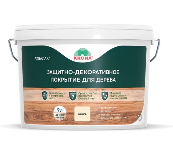 Изображение товара Аквалак KRONA ваниль 9 л 66367044