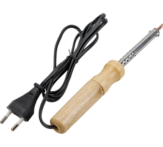 Изображение товара Паяльник ОНЛАЙТ OSE-Pes01-40W-CP дерево, клин прямой 80843