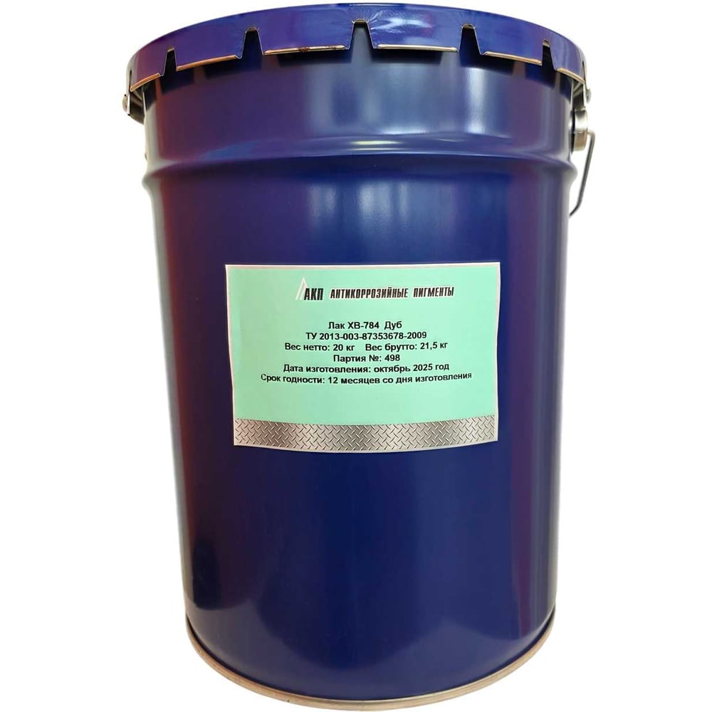 Изображение товара Лак по дереву АО "АНТИКОРРОЗИЙНЫЕ ПИГМЕНТЫ" ХВ-784 Дуб глянцевый 20 кг