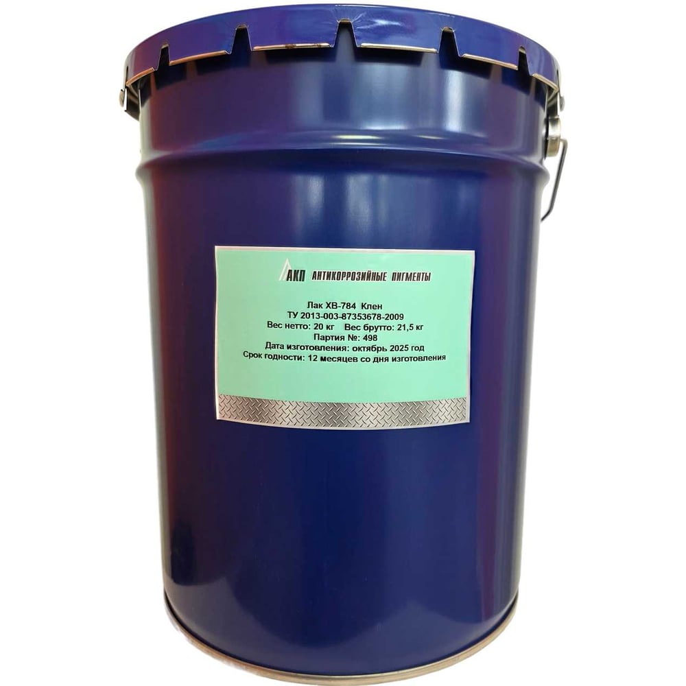 Изображение товара Лак по дереву АО "АНТИКОРРОЗИЙНЫЕ ПИГМЕНТЫ" ХВ-784, клен, 20 кг 004КЛ-20